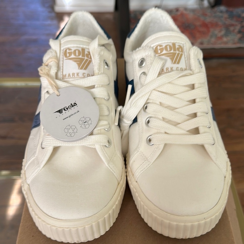 Gola Off-White and Dark Blue Sneakers